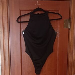 Black Halter Bodysuit